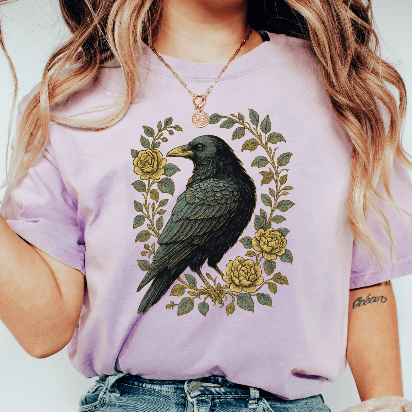 Floral Raven T-shirt
