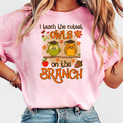 Cute Owls Teacher T-shirt
