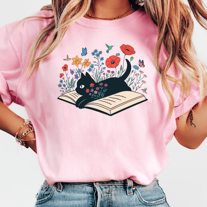 Floral Cat T-shirt