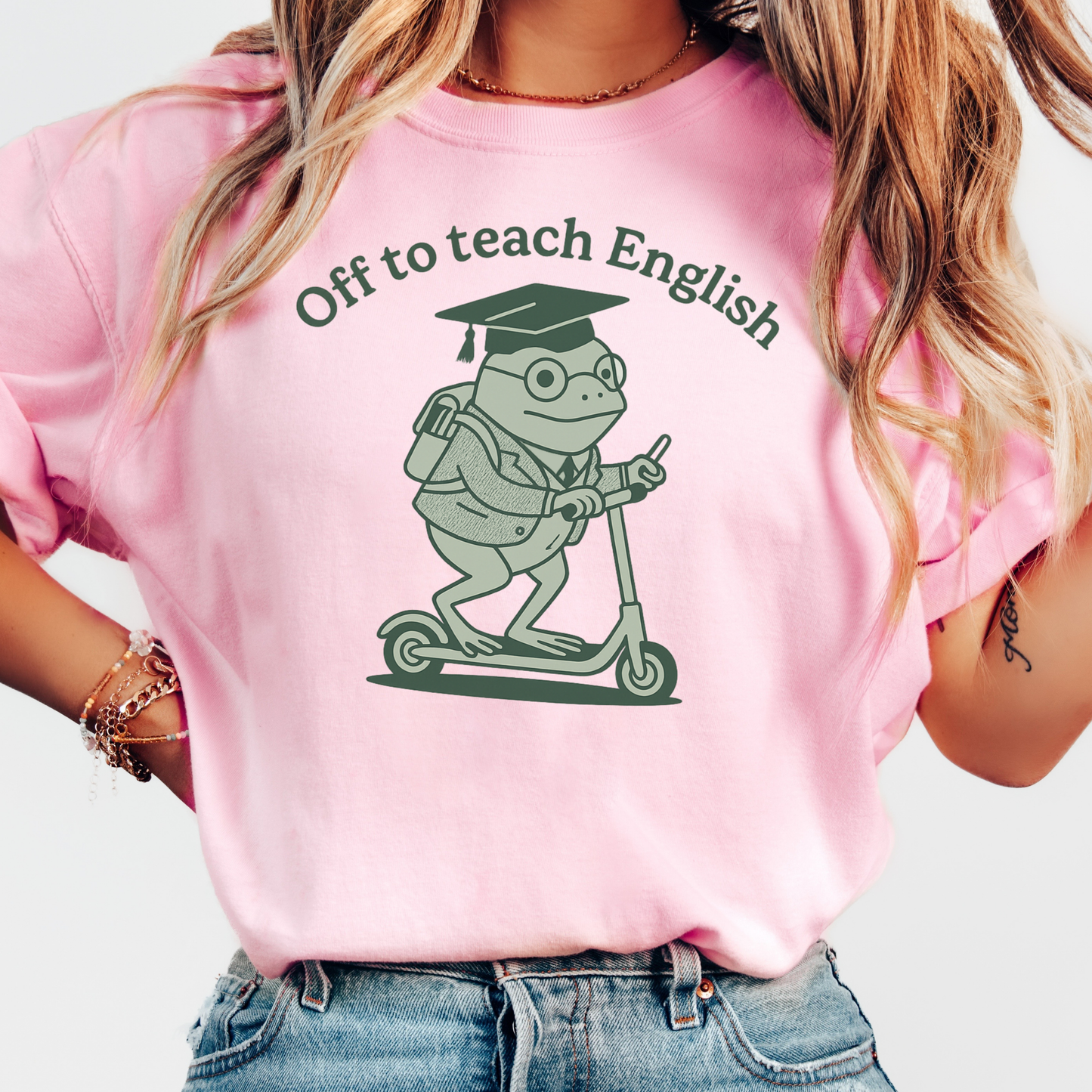 English Teacher Frog T-shirt