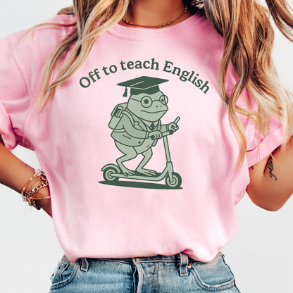 English Teacher Frog T-shirt