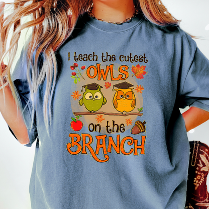 Cute Owls Teacher T-shirt