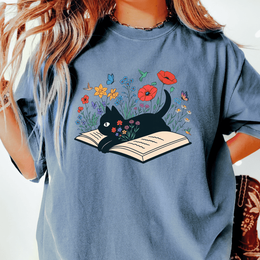 Floral Cat T-shirt