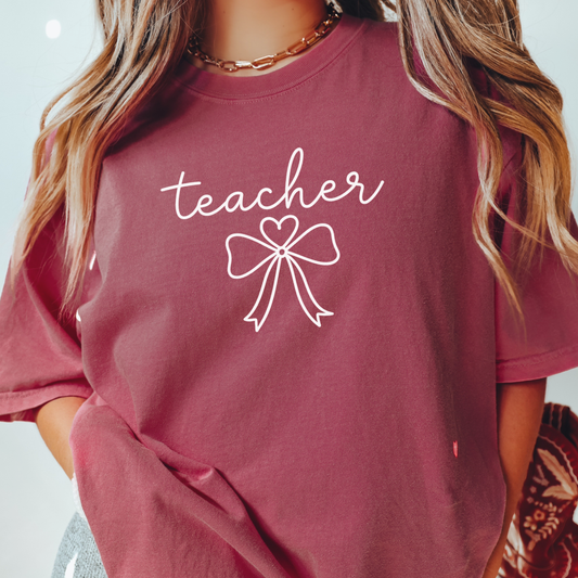 Teacher Bow T-shirt