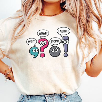 Punctuation Friends T-shirt