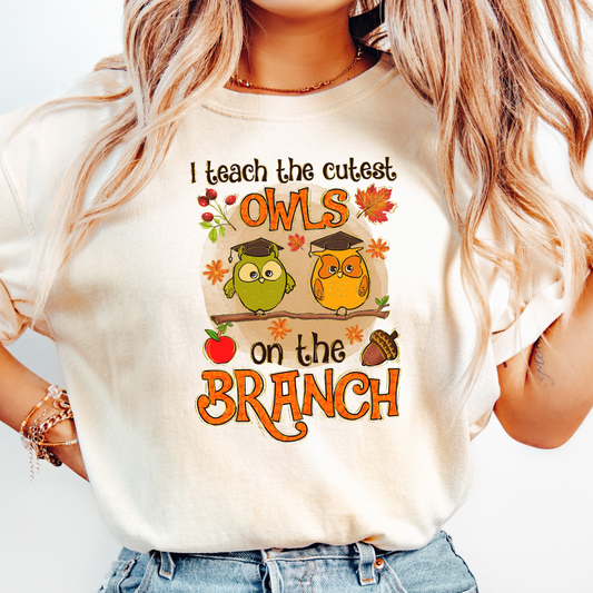 Cute Owls Teacher T-shirt