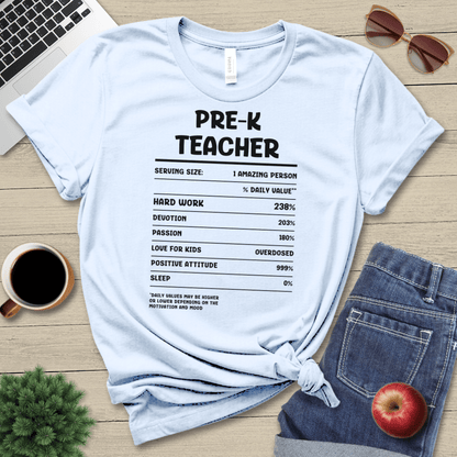 Pre-K Teacher Facts T-Shirt