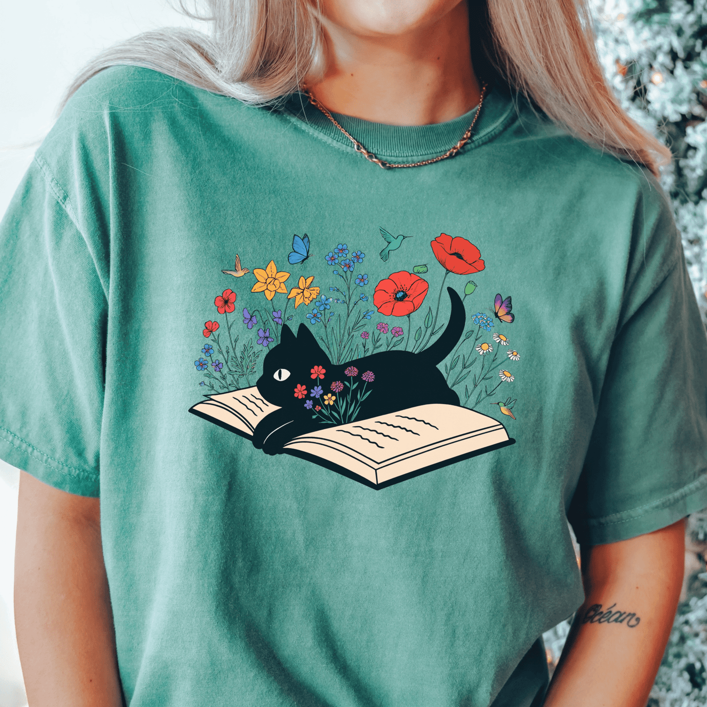 Floral Cat T-shirt
