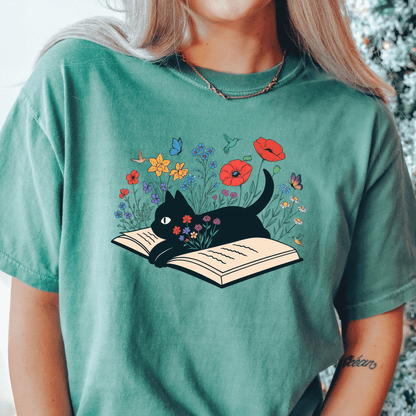 Floral Cat T-shirt
