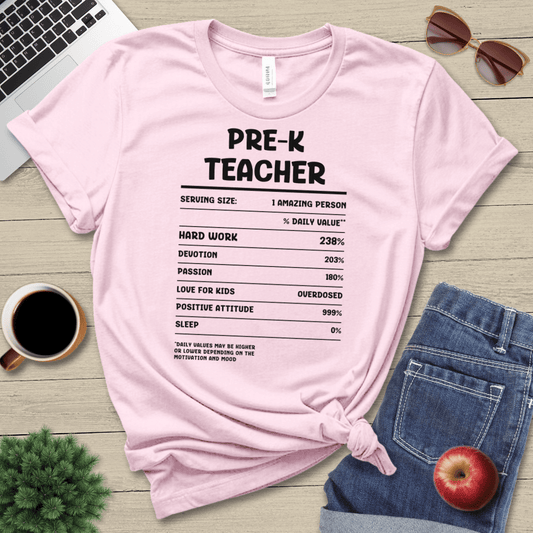 Pre-K Teacher Facts T-Shirt