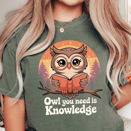 Owl Knowledge T-shirt