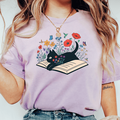 Floral Cat T-shirt