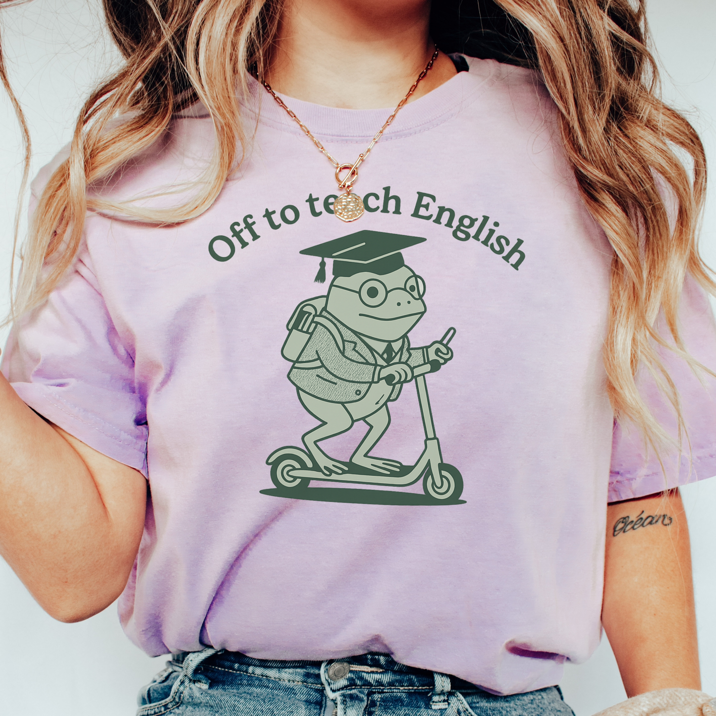 English Teacher Frog T-shirt