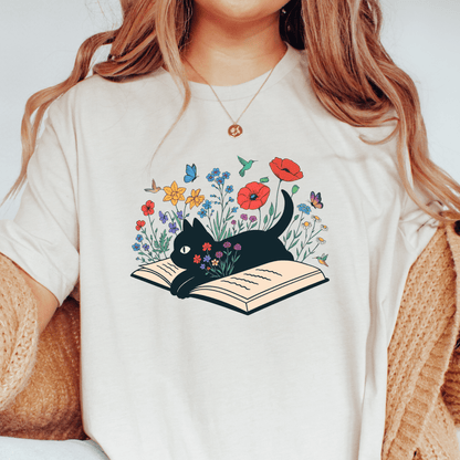 Floral Cat T-shirt