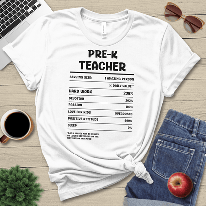 Pre-K Teacher Facts T-Shirt
