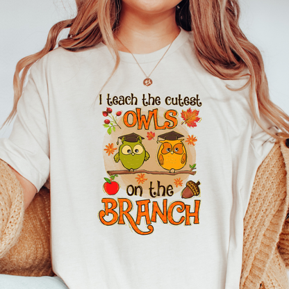 Cute Owls Teacher T-shirt